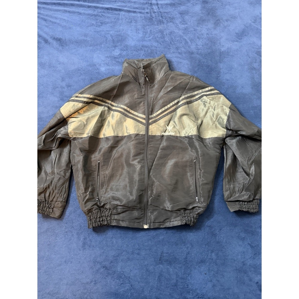 Vintage 80s Adidas Windbreaker Track Jacket Mens XXL Multicolor Retro Zip Up